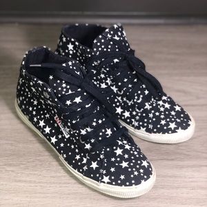 SUPERGA Women’s 7 1/2 (38) Navy Blue w Stars